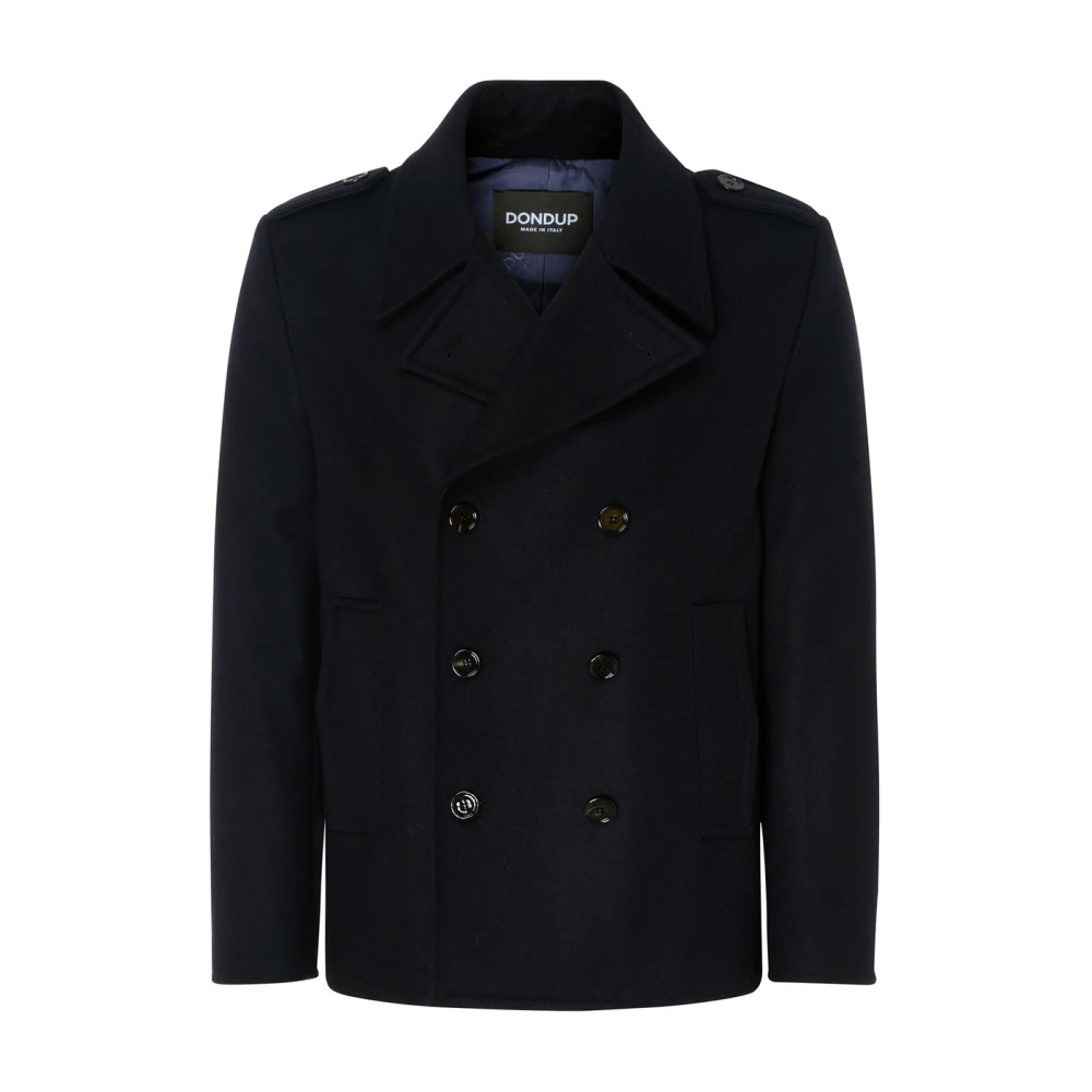 Dondup Klassieke Peacoat in Blauw Blue Heren