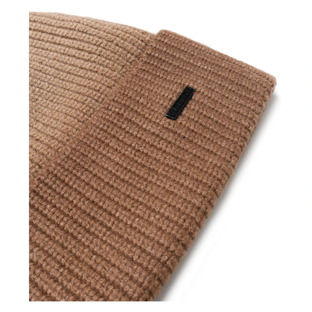 JW Anderson Gradient Beanie met Logo Plaque Brown Heren