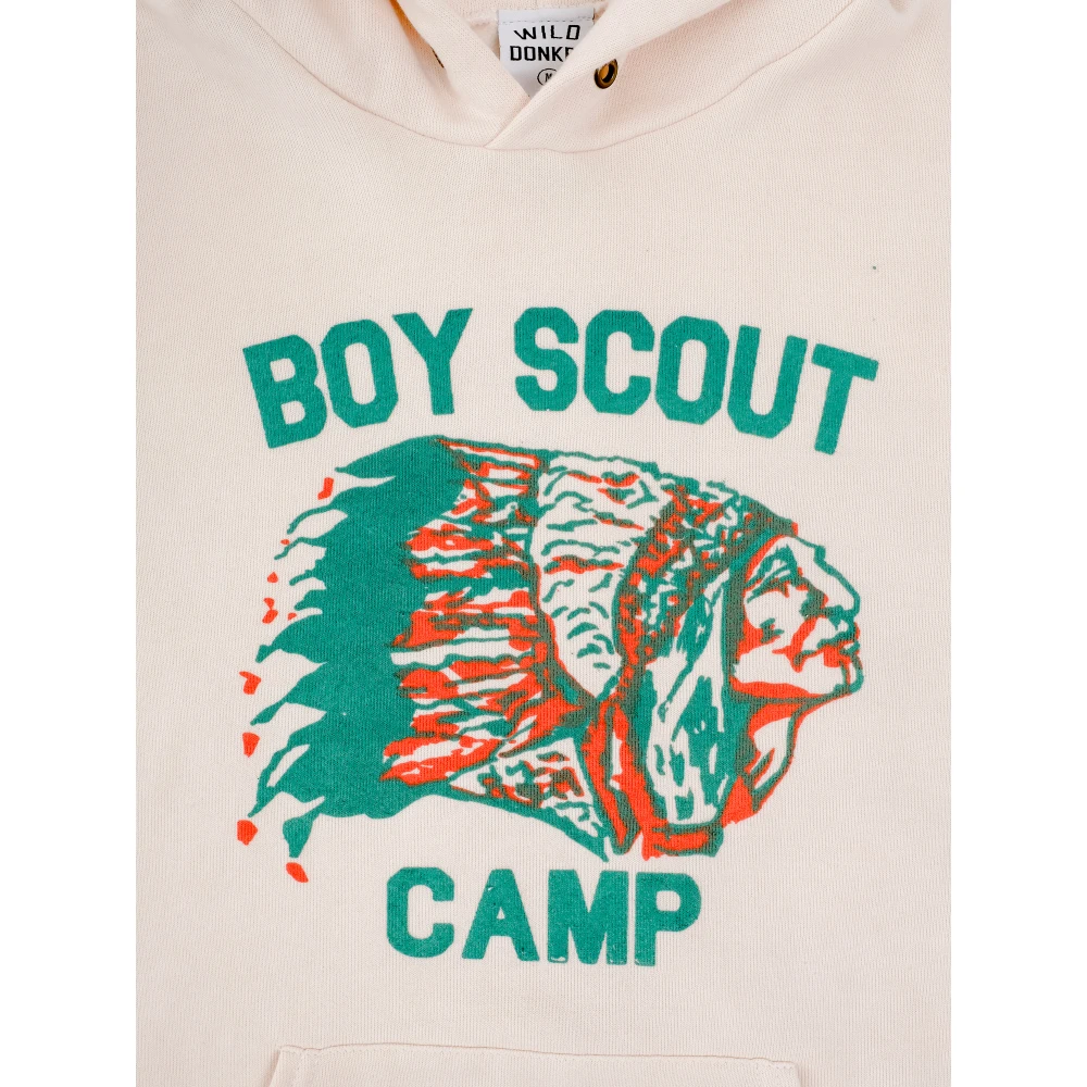 Wild Donkey Vintage Boy Scout Hoodie Beige Heren