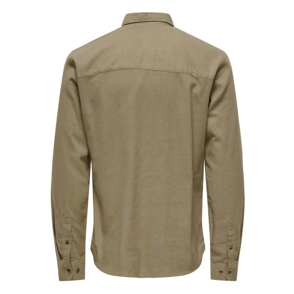 Only & Sons Overhemd Beige Heren