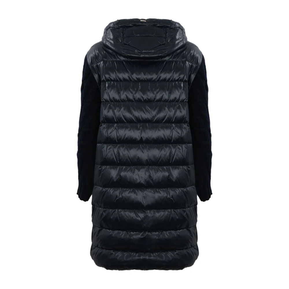 Herno Lange wollen pufferjas met lange mouwen Blue Dames
