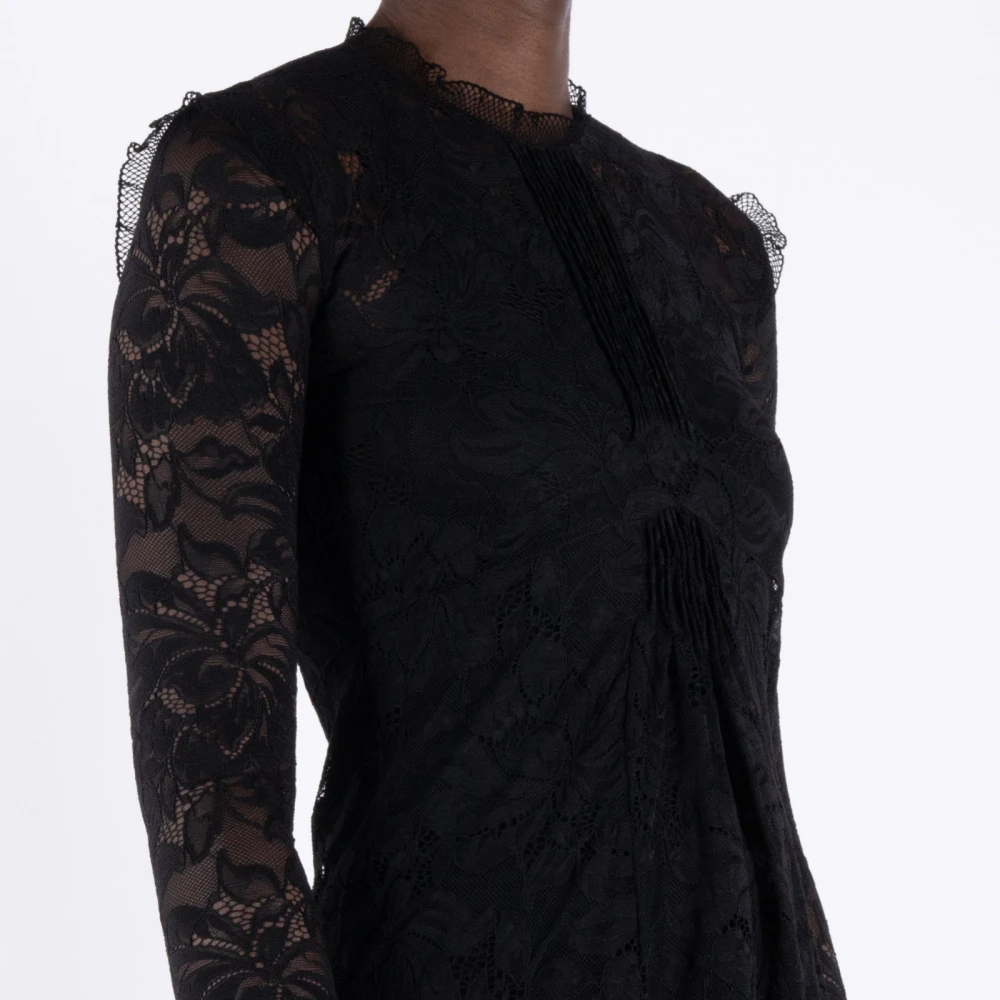 Paco Rabanne Zwarte Maxi Jurk Black Dames