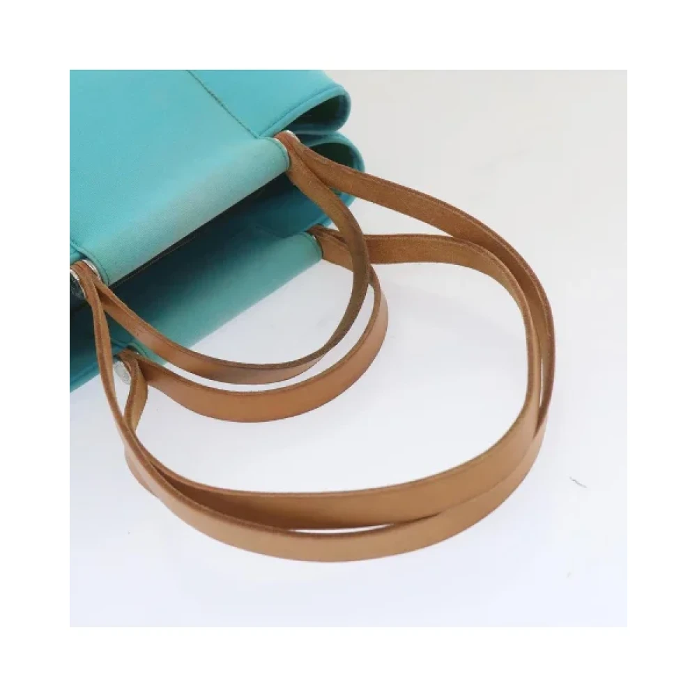 Hermès Vintage Pre-owned Cotton handbags Blue Dames
