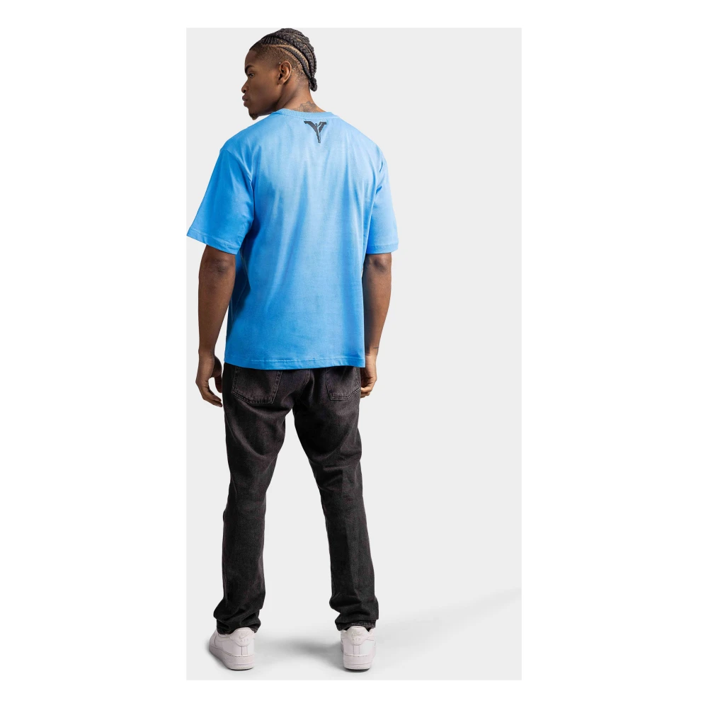 carlo colucci Icarius Heren T-Shirt Blauw Casual en Trendy Blue Heren