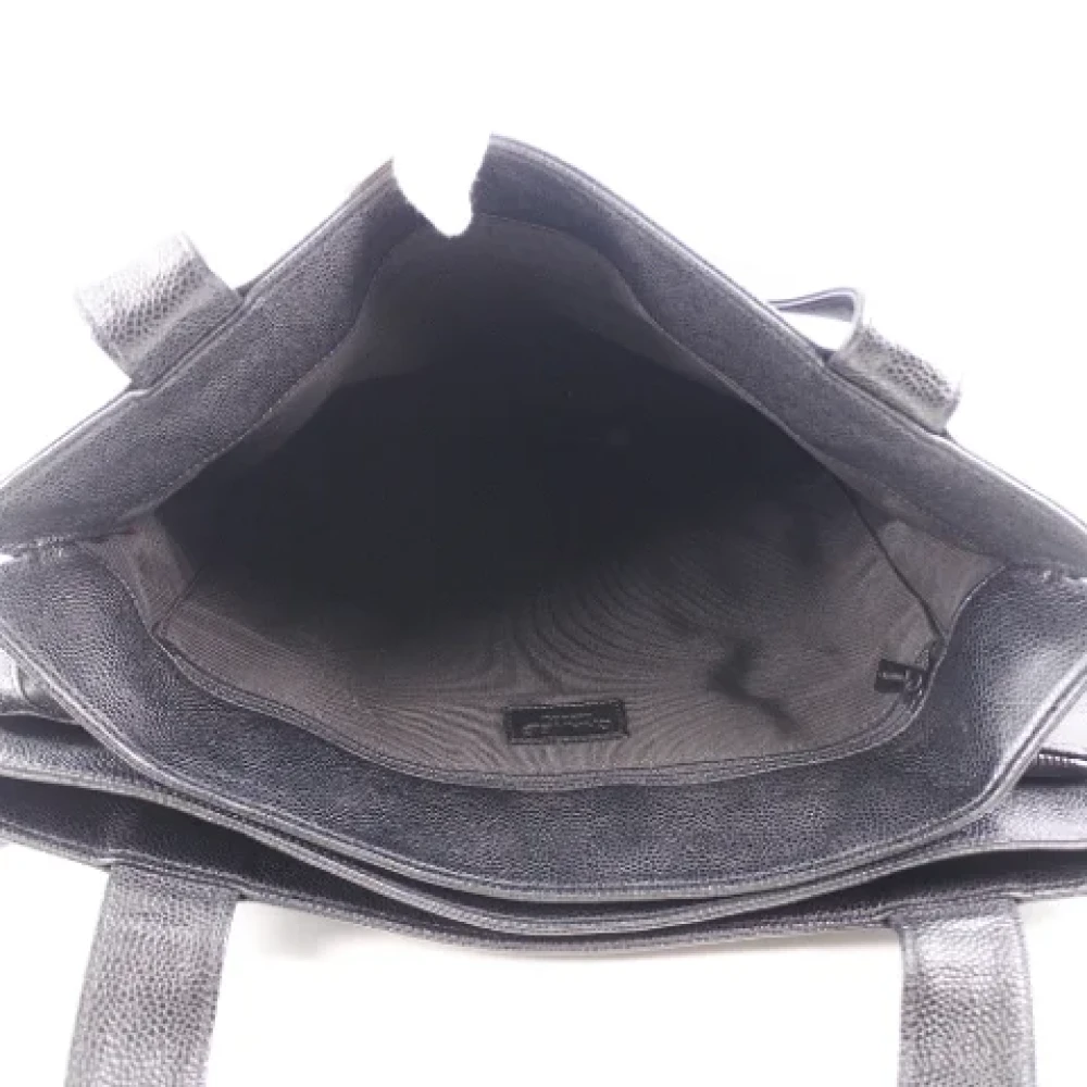 Chanel Vintage Pre-owned Leather totes Black Dames