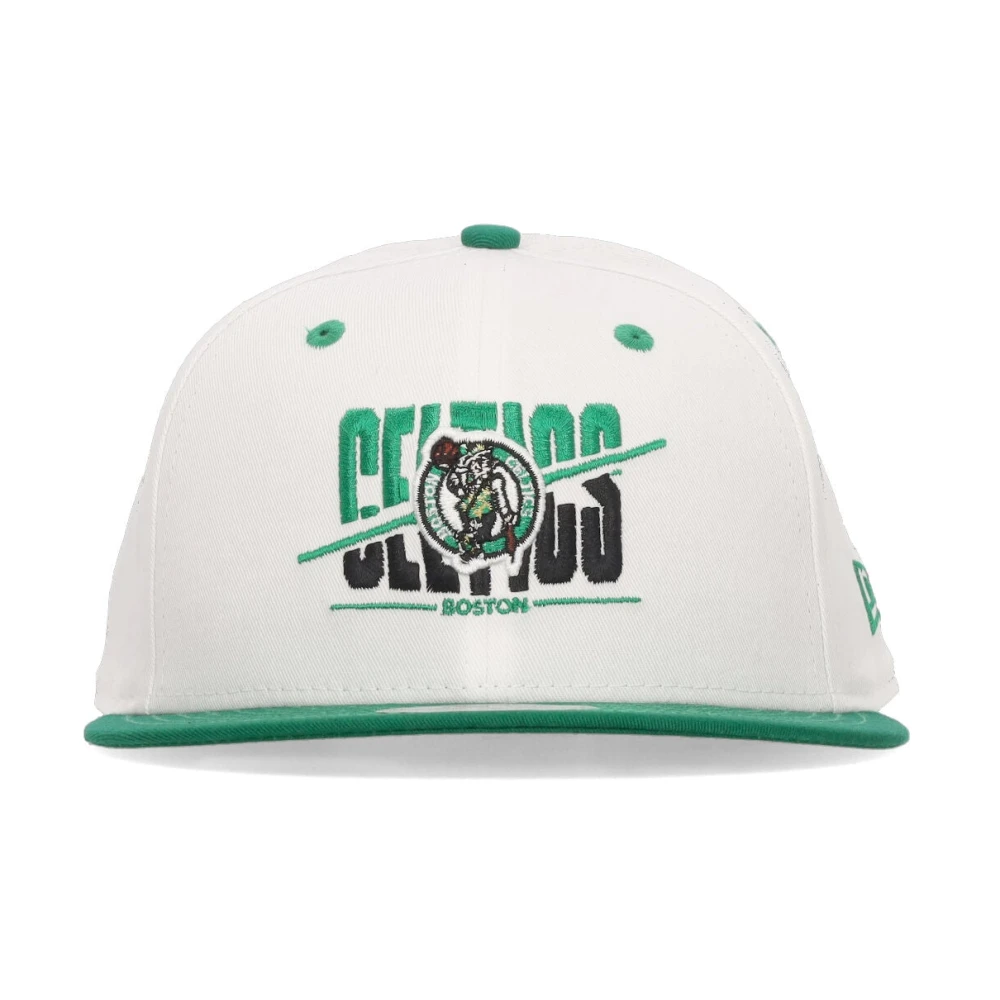 new era Boston Celtics Platte Klep Pet Wit White Unisex