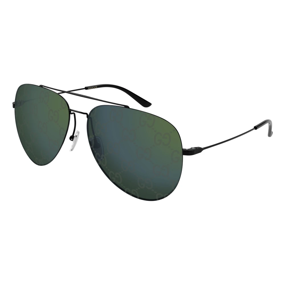 Gucci , Sunglasses, Male, Black, 60 Mm, Aviator Sunglasses