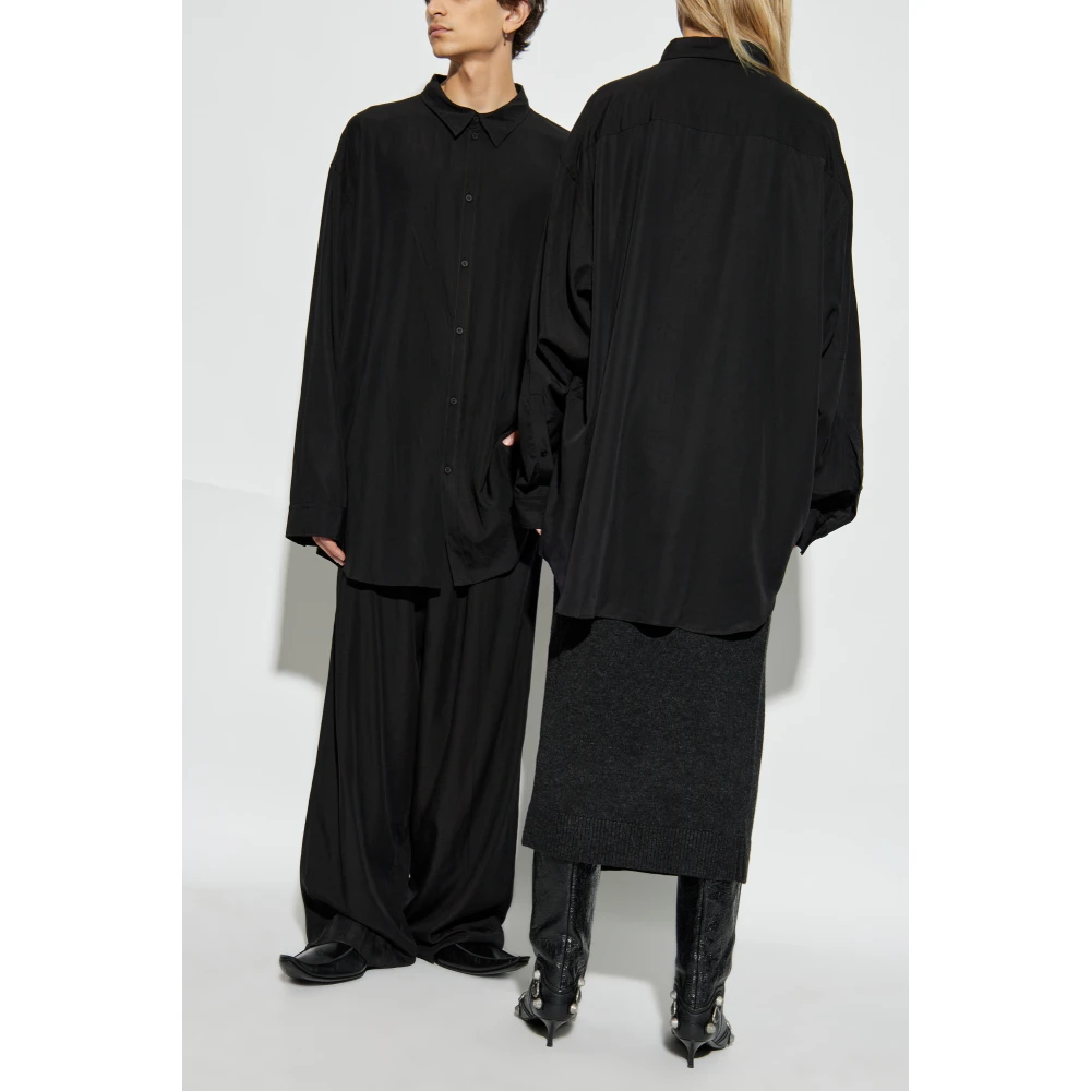 Balenciaga Loszittend overhemd Black Unisex