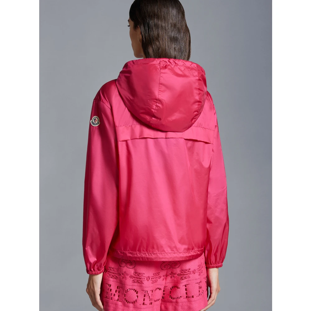 Moncler Fuchsia Jassen met Verstelbare Capuchon Pink Dames