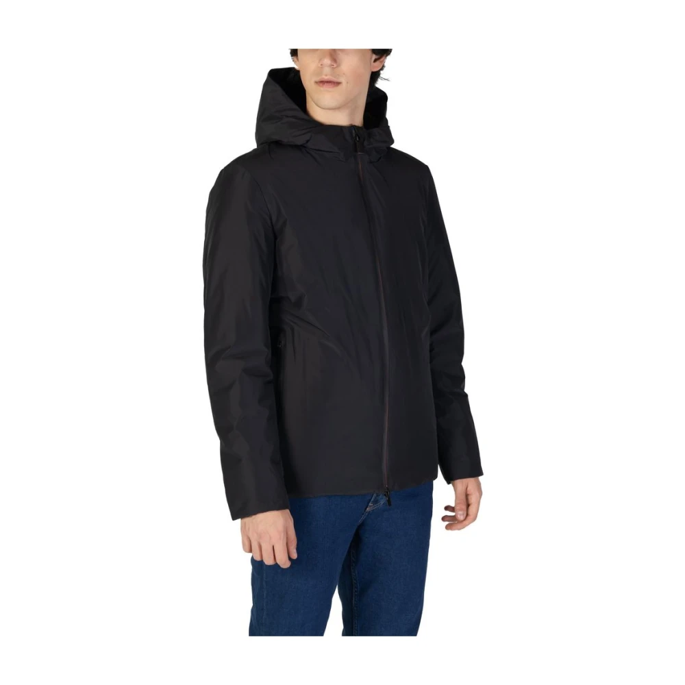 Suns Zwarte Polyesterjas voor Mannen Black Heren