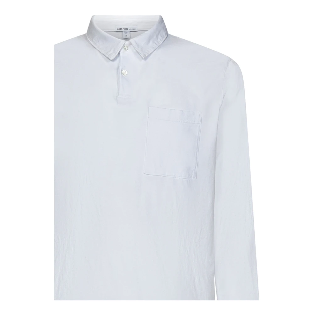 James Perse Witte T-shirts en Polos met Lange Mouwen White Heren
