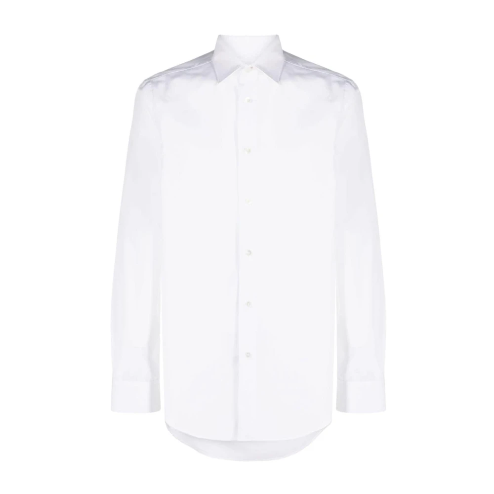 Paul Smith Katoenen Overhemd met Signature Streepmanchet White Heren