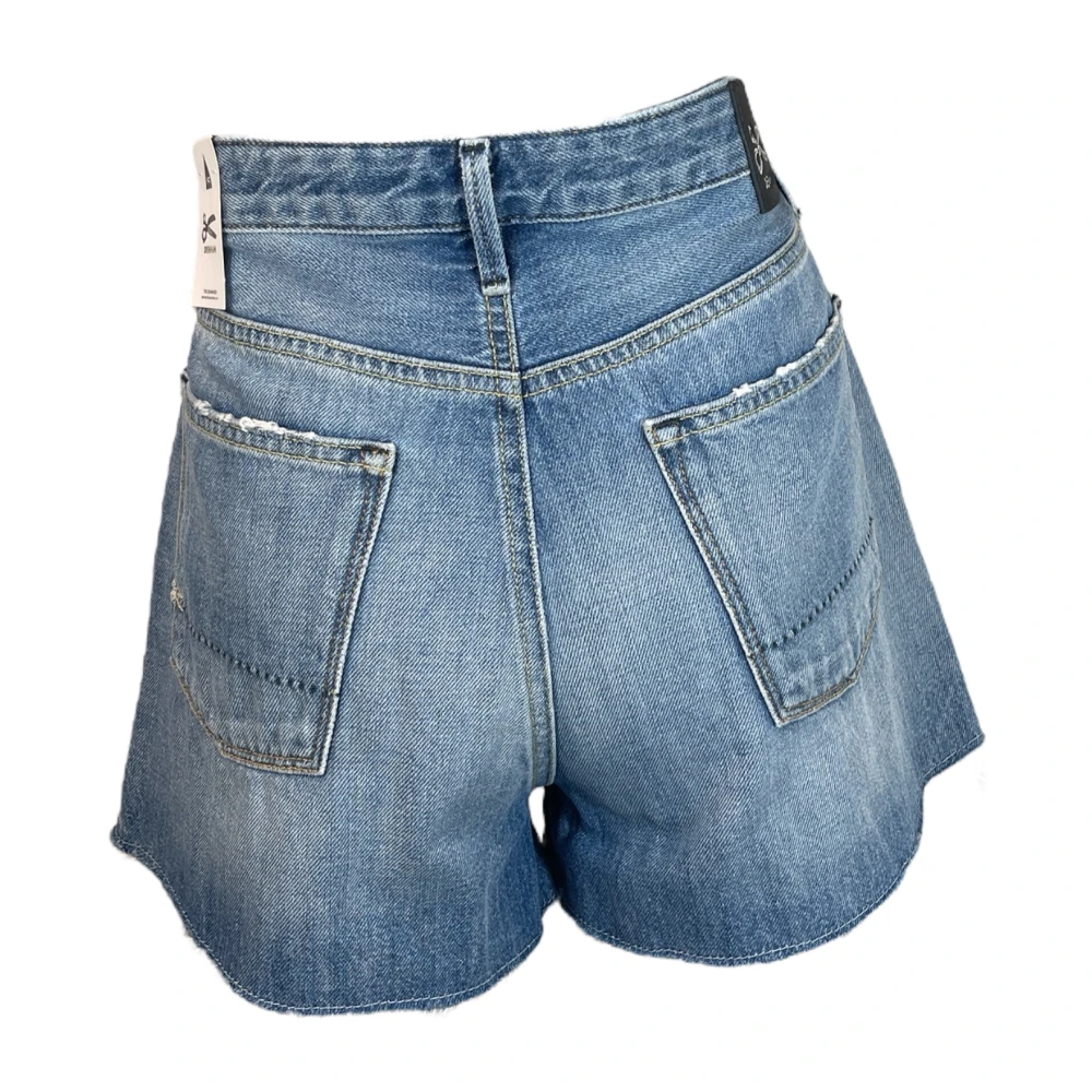 Denham Britt Dames Shorts Blauw Logo Detail Blue Dames