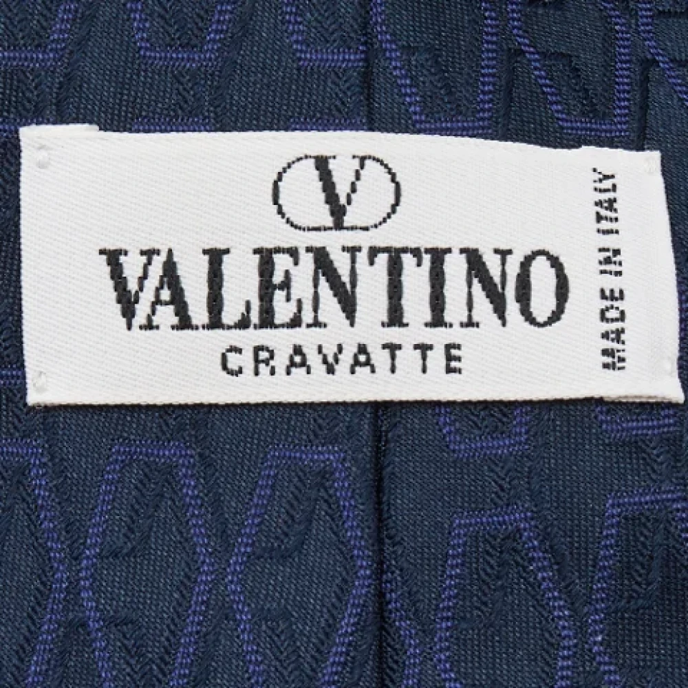 Valentino Vintage Pre-owned Silk home-office Blue Heren