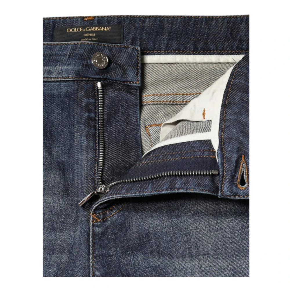 Dolce & Gabbana Donkerblauwe Skinny Denim Jeans Blue Dames