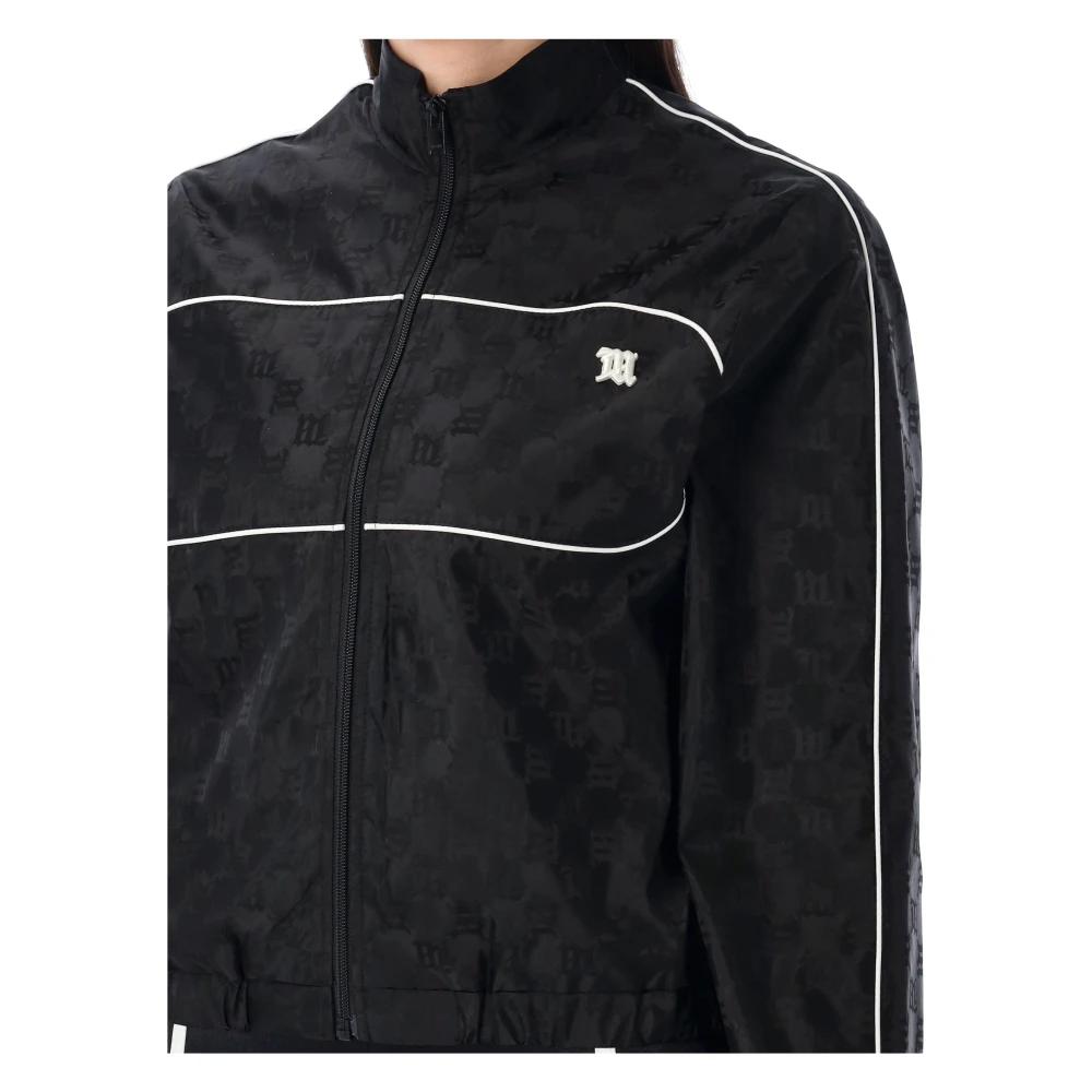 Misbhv Monogram Windbreaker Zwart Buitenkleding Black Dames