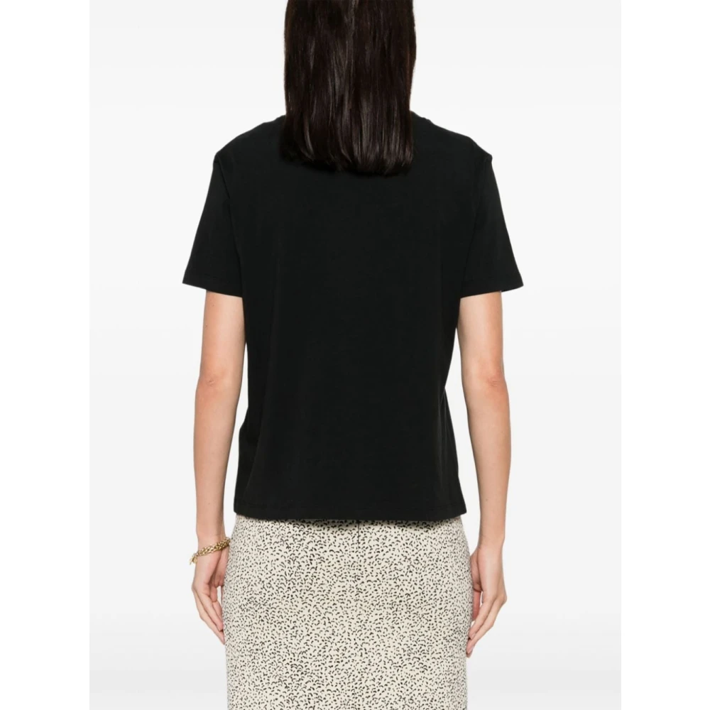 allude Zwarte T-shirts en Polos Black Dames