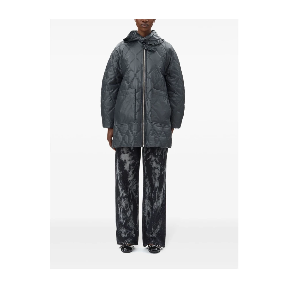Ganni Stijlvolle Jassen Collectie Gray Dames