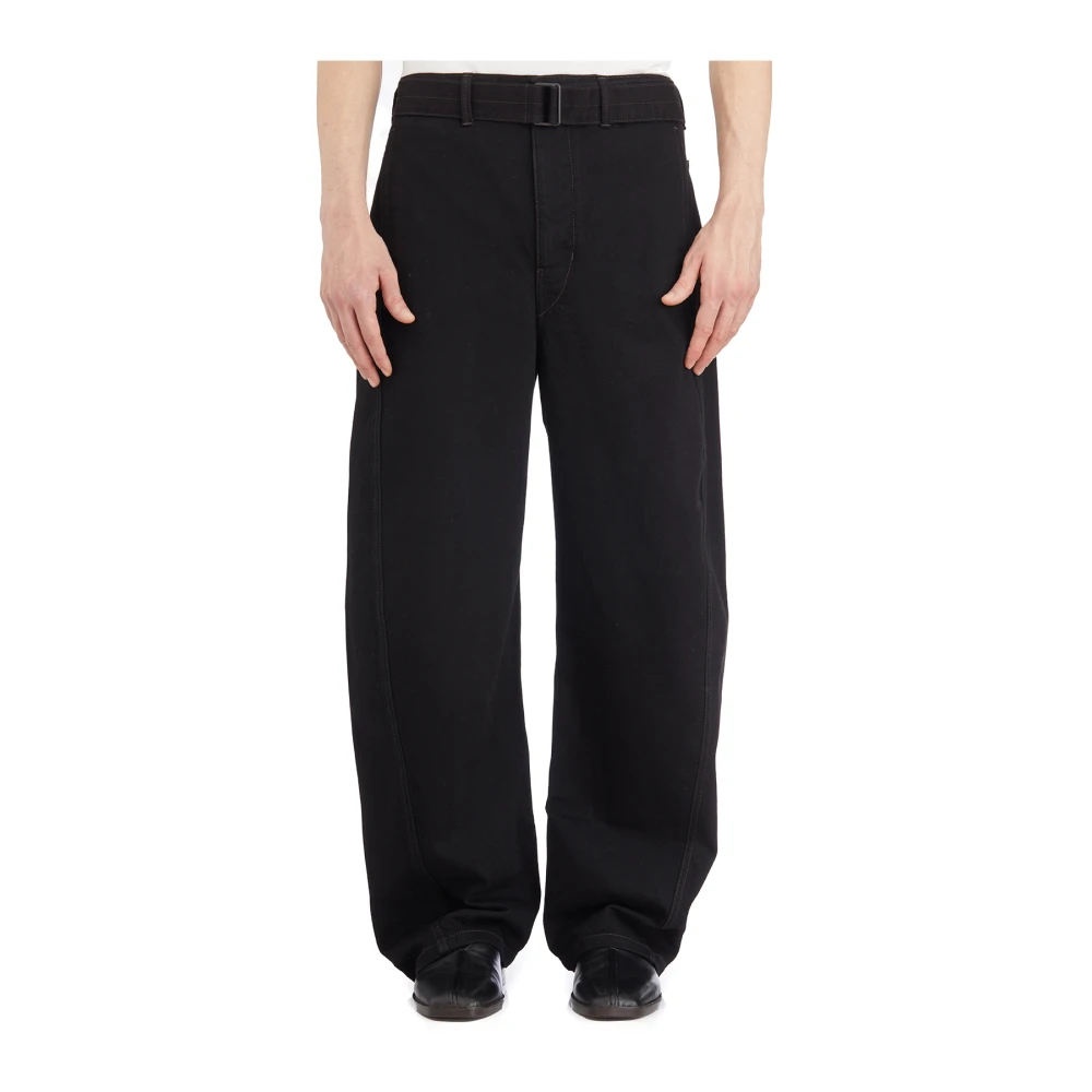 Lemaire Gedraaide Riem Broek Black Heren