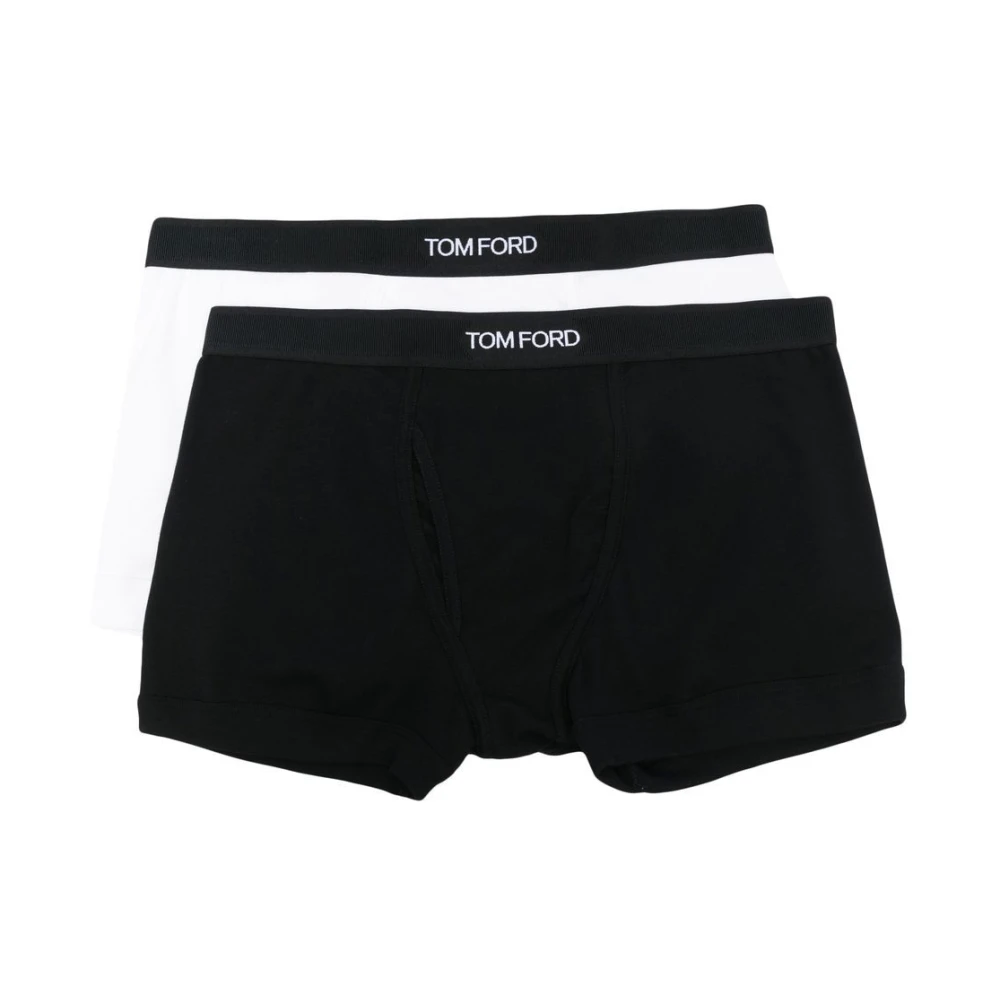 Tom Ford Zwart Katoenmix Logotailleband Ondergoed Black Heren