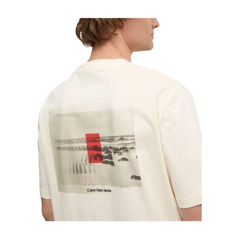 Calvin Klein Lenticular Shoreline T-shirt White Heren