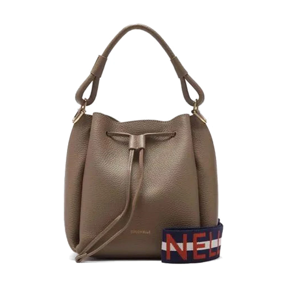 Coccinelle Beige Korrelig Leren Schoudertas Beige Dames