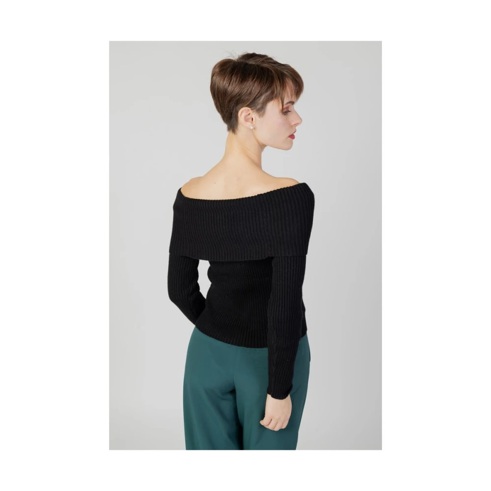 Only Zwarte Viscose Trui Herfst Winter Collectie Black Dames