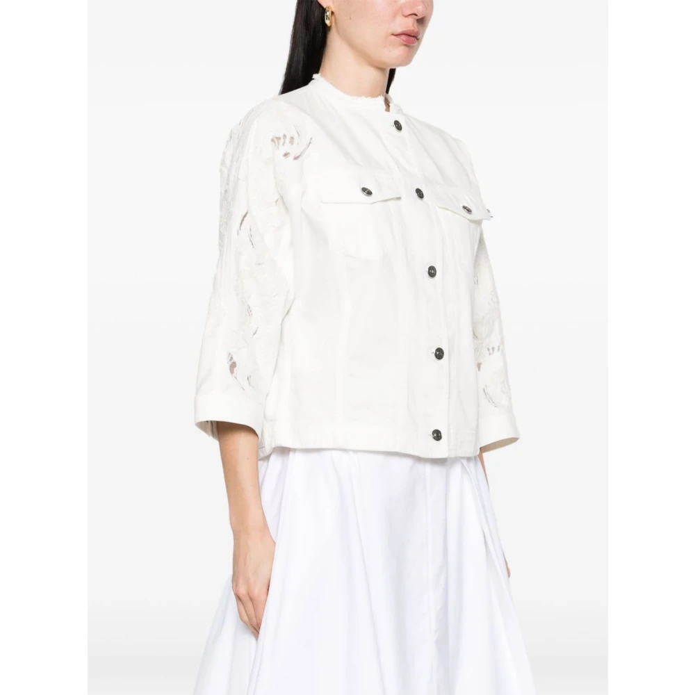 Ermanno Scervino Stijlvolle Jassen Collectie White Dames