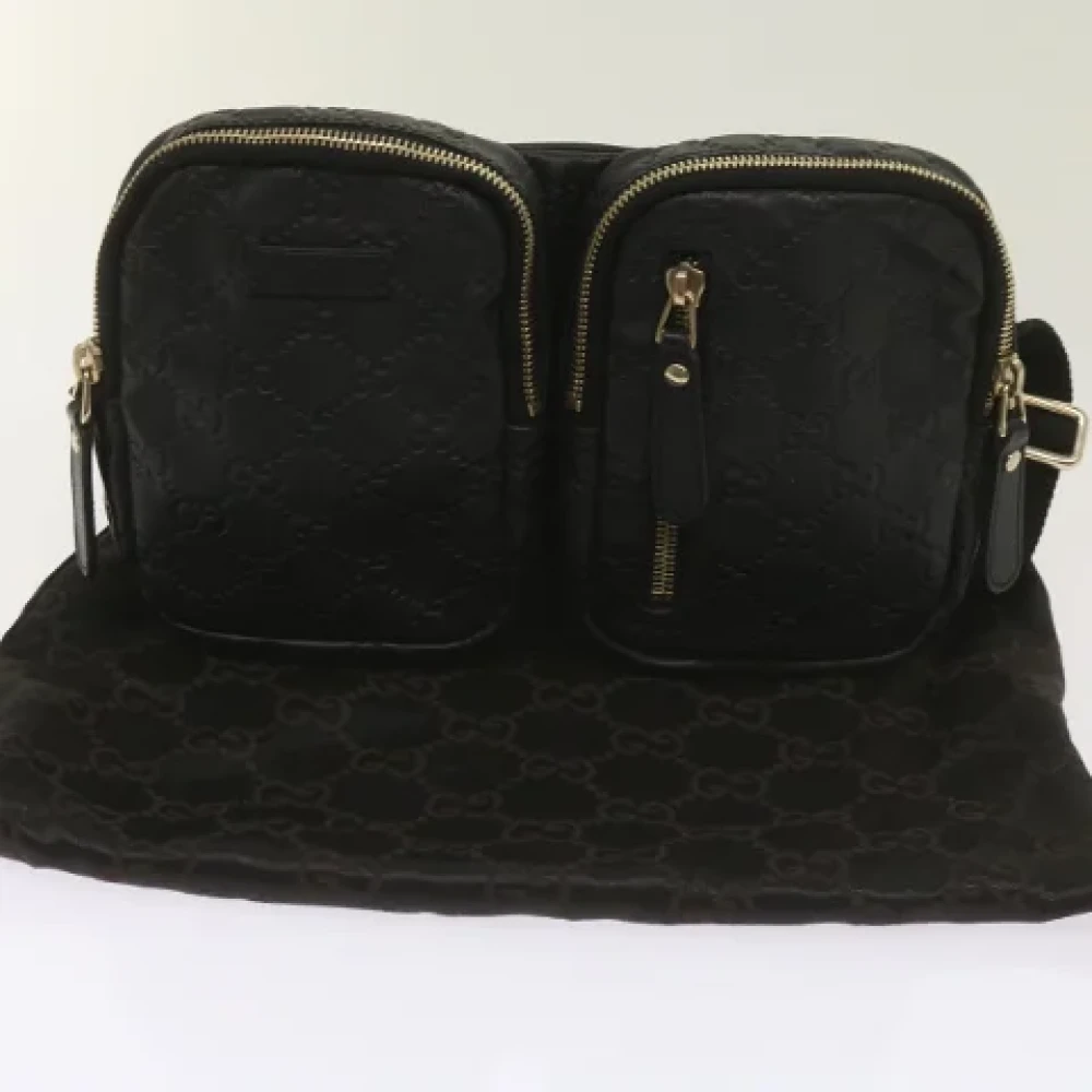 Gucci Vintage Pre-owned Canvas crossbody-bags Black Dames