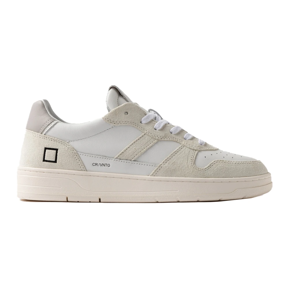 D.a.t.e. Witte Sneakers met Suède Details Heren Schoenen
