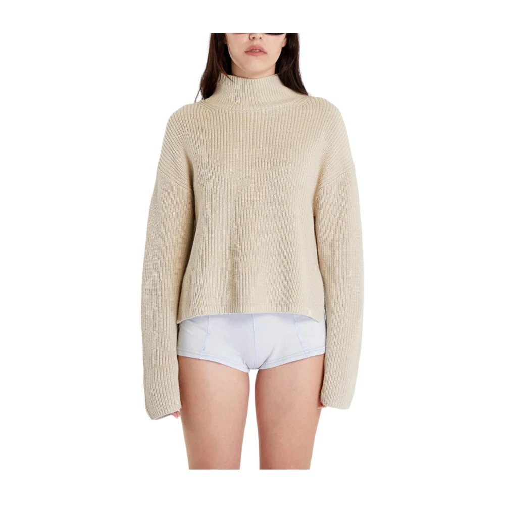 Calvin Klein Jeans Gebreide pullover met opstaande kraag