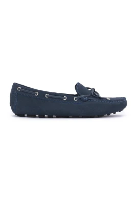 Marinblå Moccasins med Elastisk Sula
