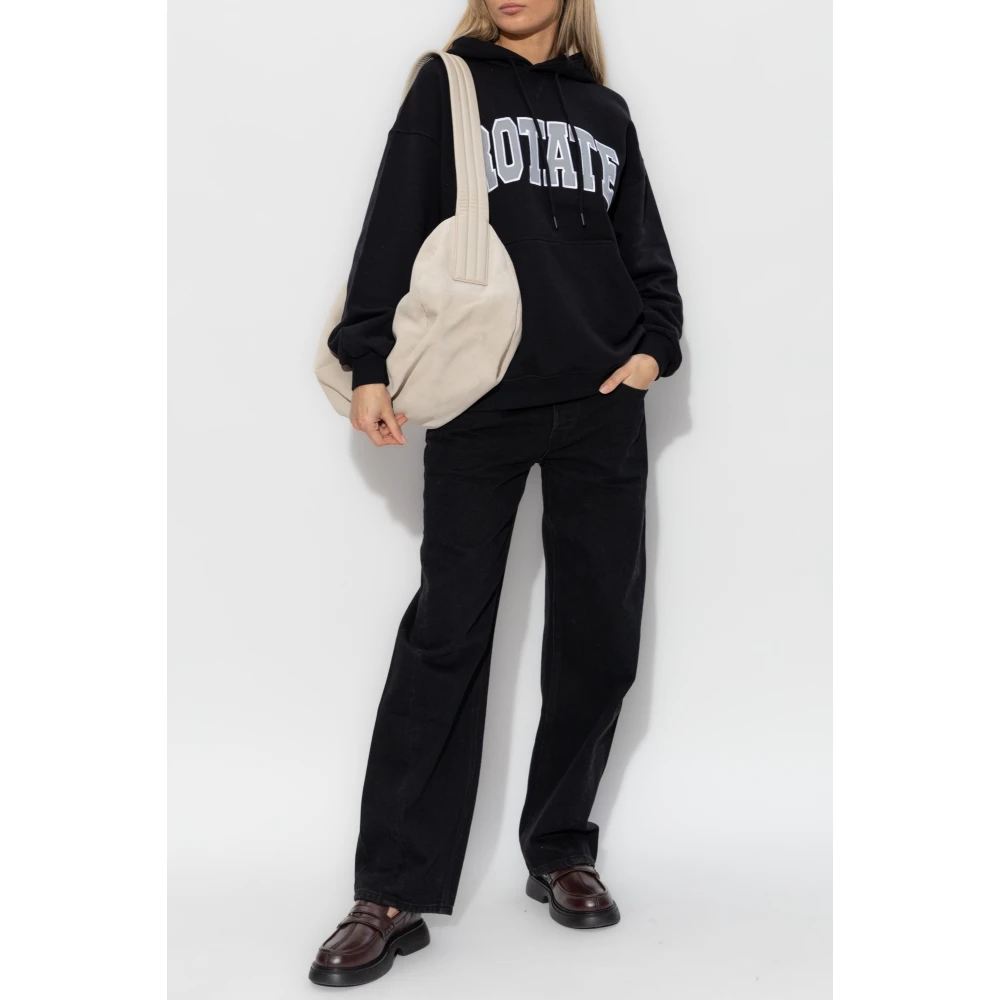 Rotate Birger Christensen Sweatshirt met logo Black Dames