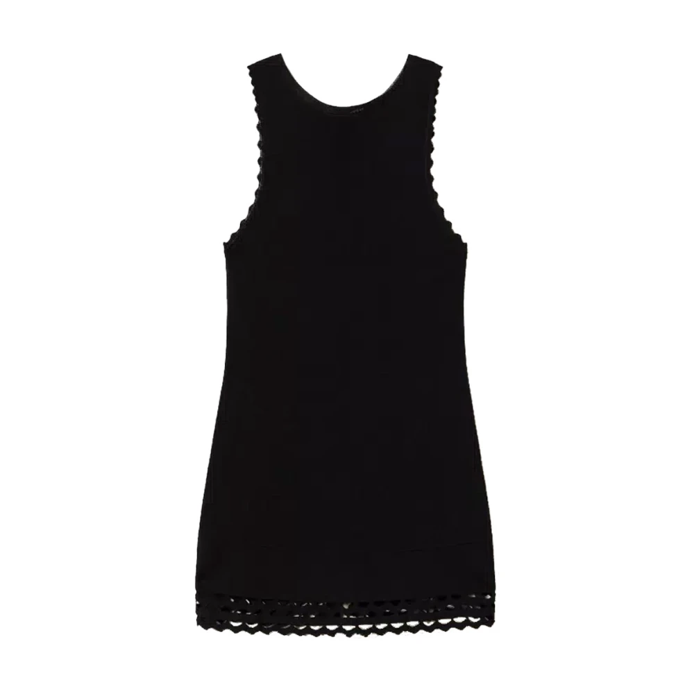 Twinset Omkeerbare Viscose Tanktop Black Dames