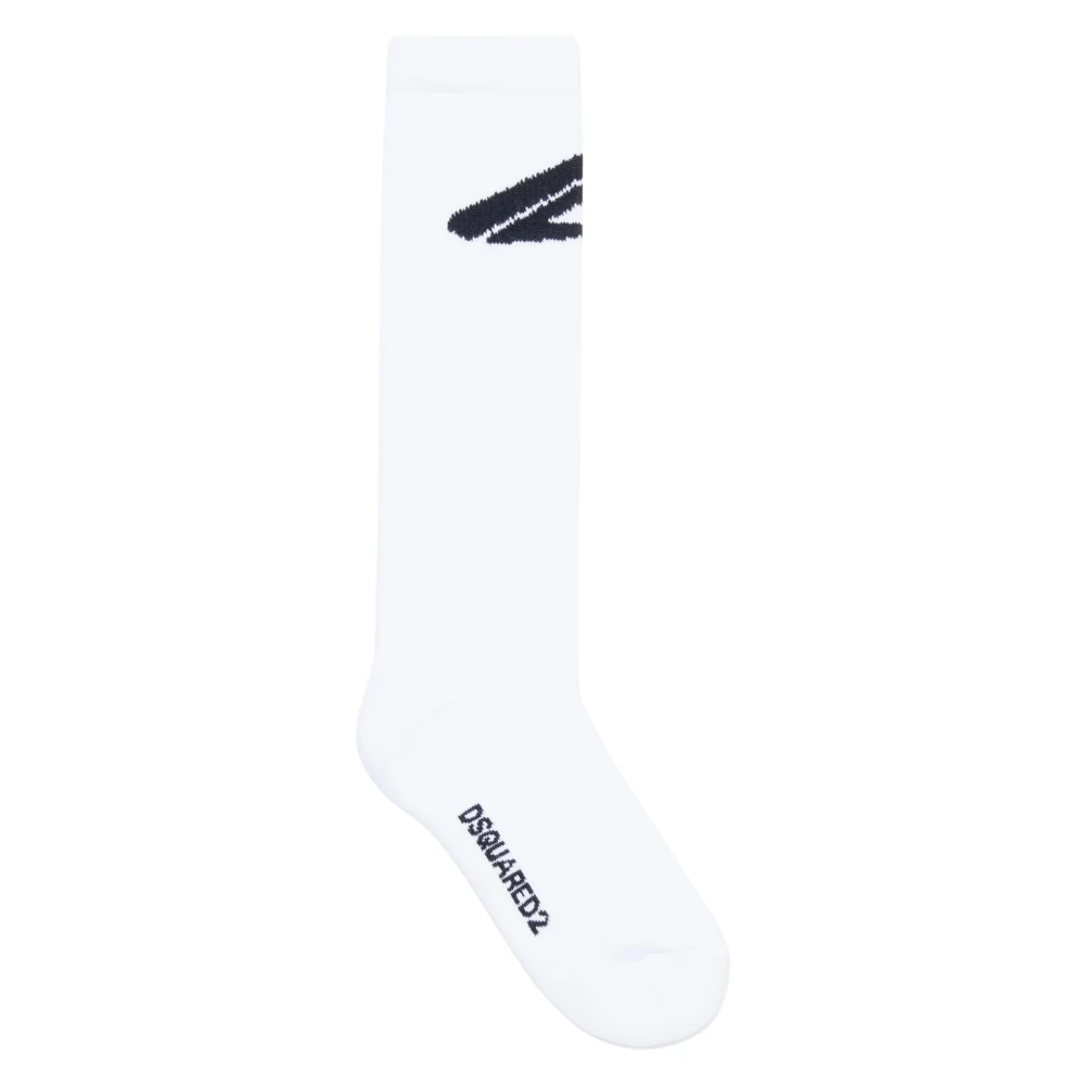 Dsquared2 Unisex White Icon Logo Socks In
