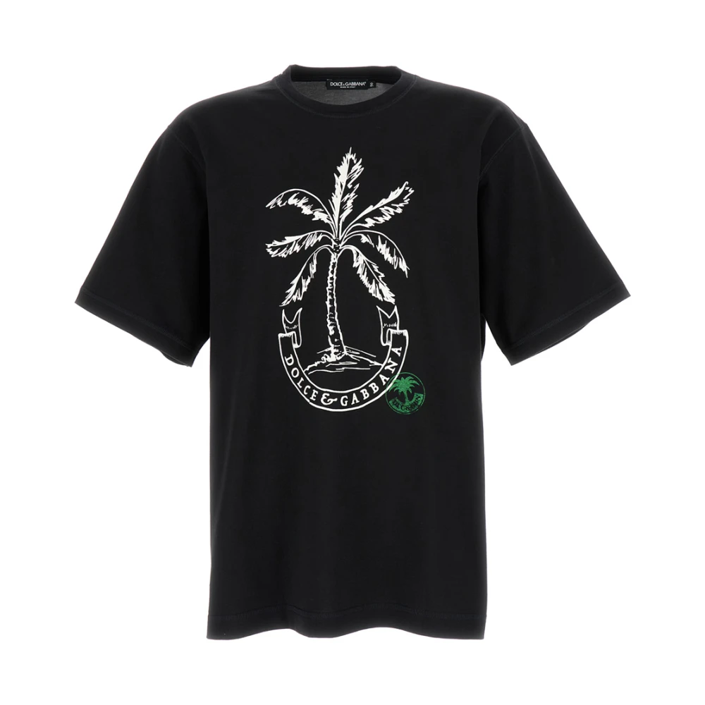 Dolce & Gabbana Zwarte T-shirts en Polos Regular Fit Black Heren