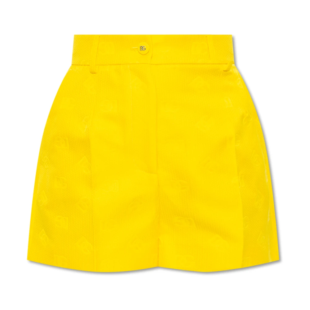 Dolce & Gabbana Jacquard shorts Yellow Dames