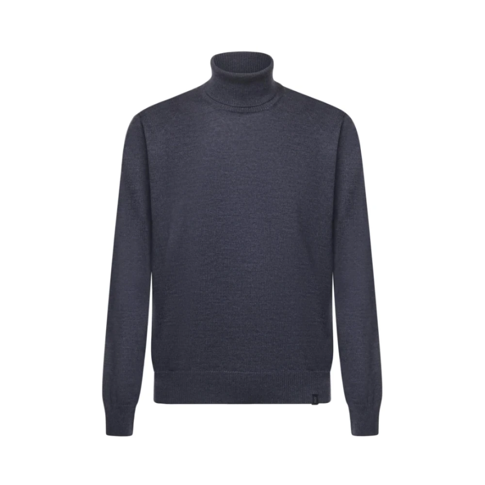Fay Men's Blue Turtlenecks, Xl, Wool Turtleneck Jumper