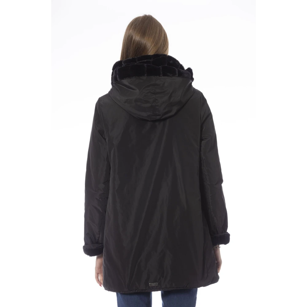 Baldinini Omkeerbare hoodie met ritssluiting Black Dames