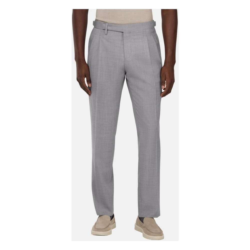 Boggi Milano Pure Wool Broek Gray Heren
