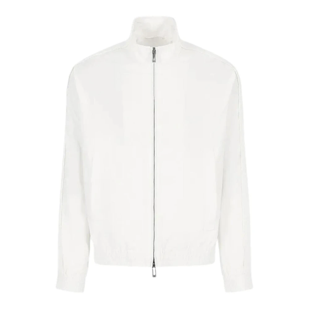 Emporio Armani Men's White Bomber Jacket 3D1bh01nmpz0101 - Light Jackets - L - Jackets