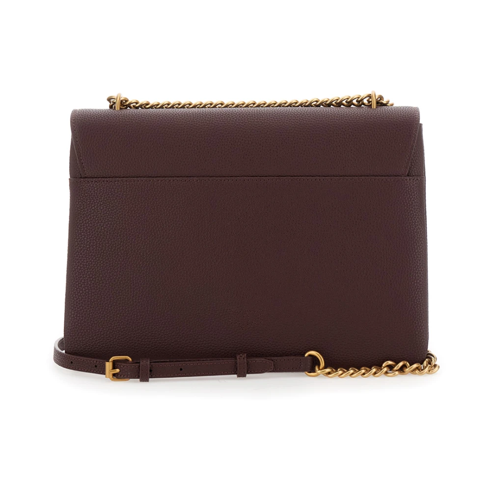 pinko Zachte Bruine Leren Tas Brown Dames