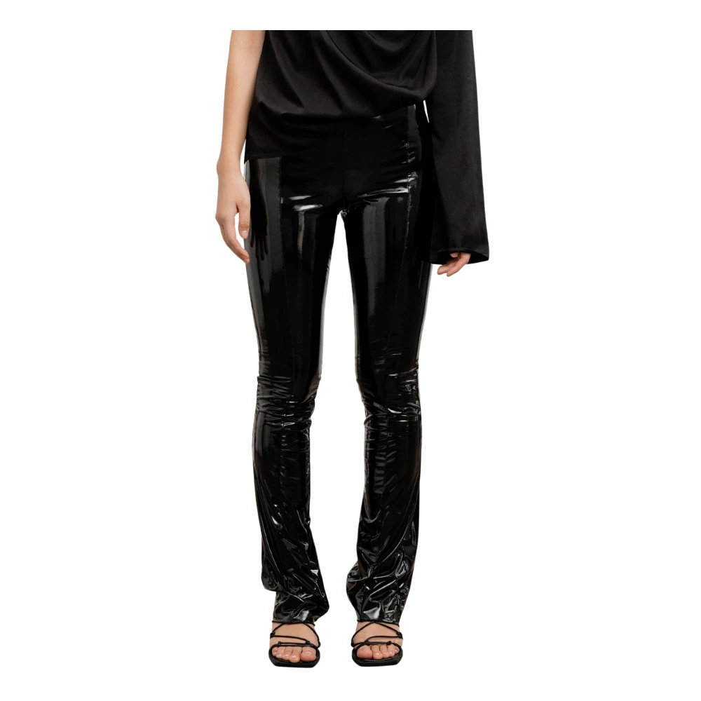 Ahlvar Gallery Latex Bootcut Byxor Black, Dam