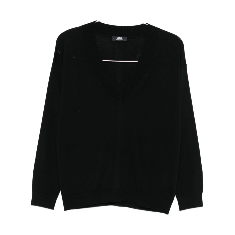 Knitwear > V-neck Knitwear - - Alpha Studio - Modalova