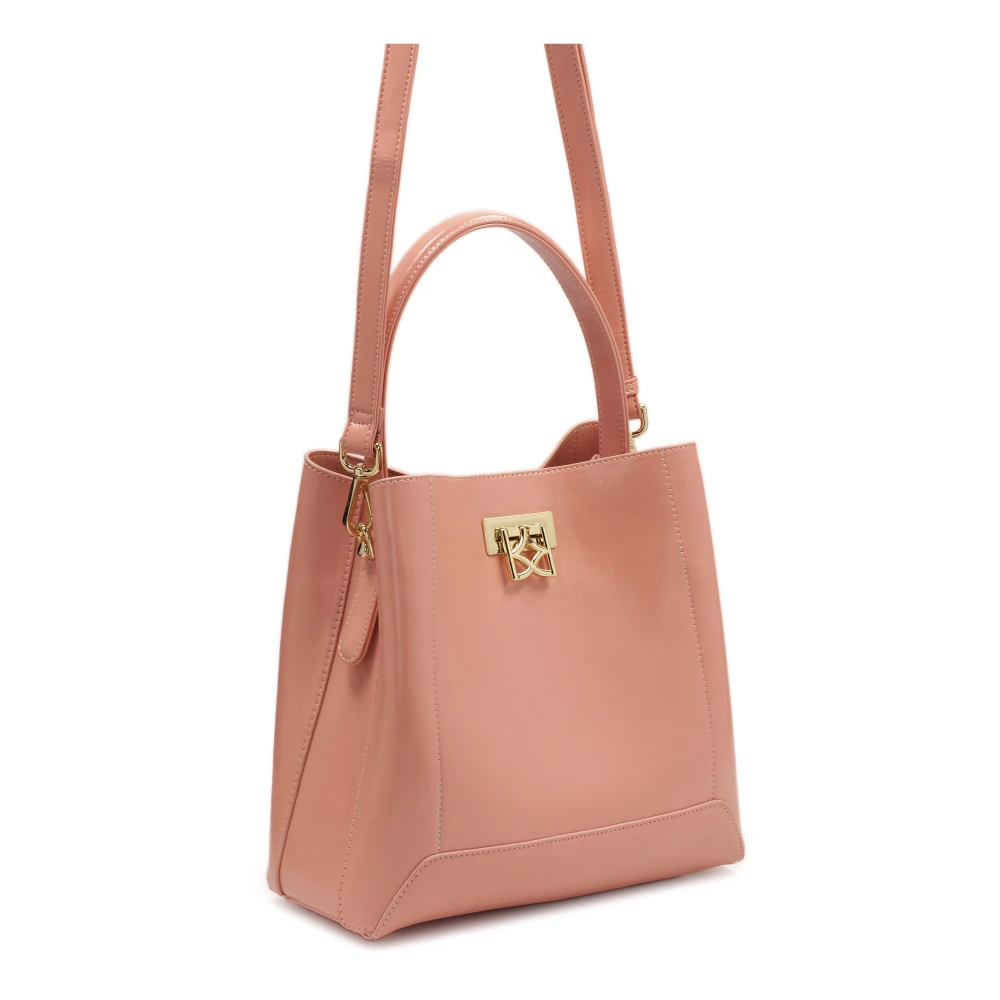 Kazar Elegante roze handtas met stijve constructie Pink Dames