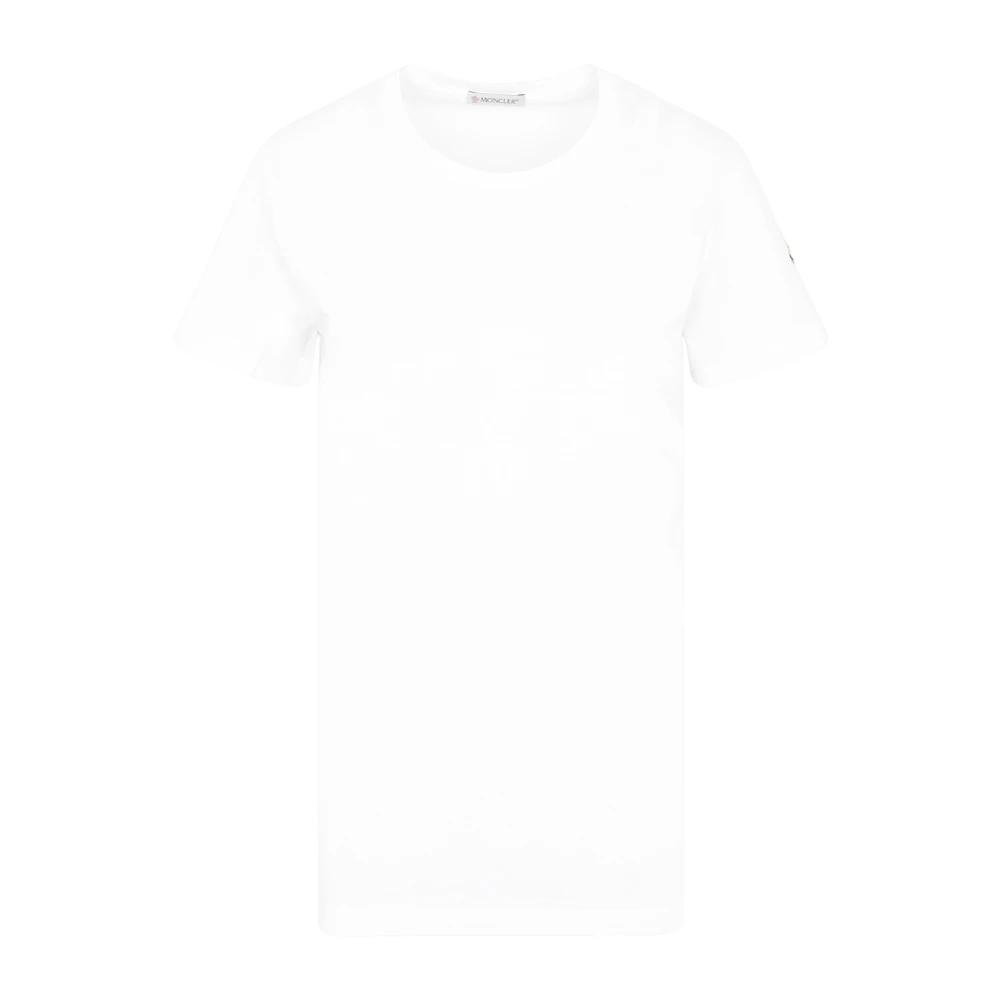 Moncler Women's White T-Shirts, S, Cotton T-Shirt With Logo