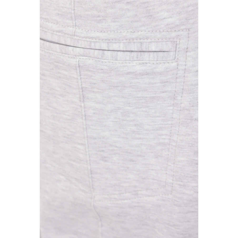 BRUNELLO CUCINELLI Grijze joggingbroek met elastische taille Gray Heren