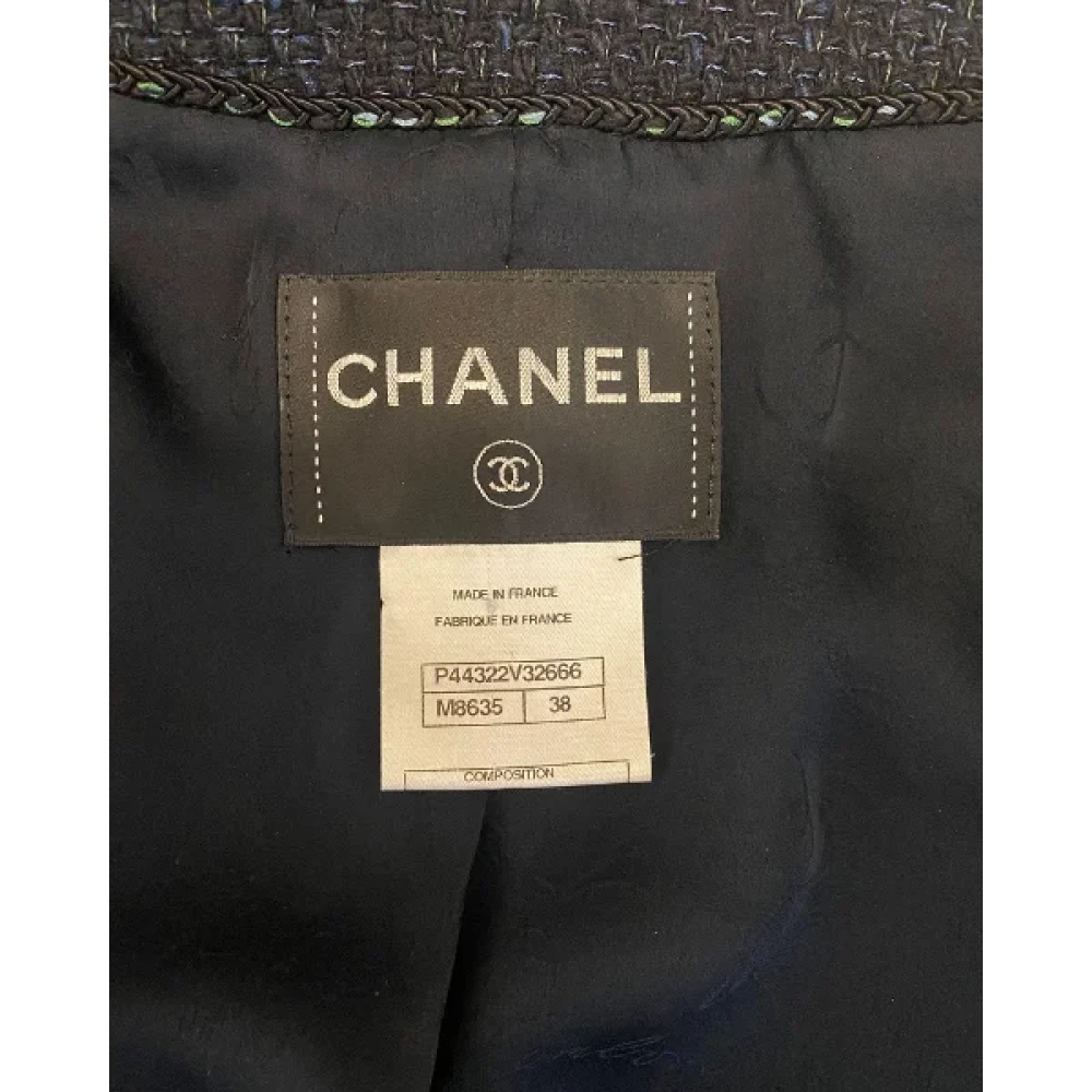 Chanel Vintage Pre-owned Fabric outerwear Blue Dames