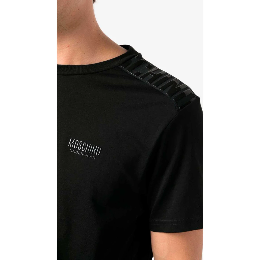 Moschino Logo geëmbosseerd T-shirt Zwart Black Heren