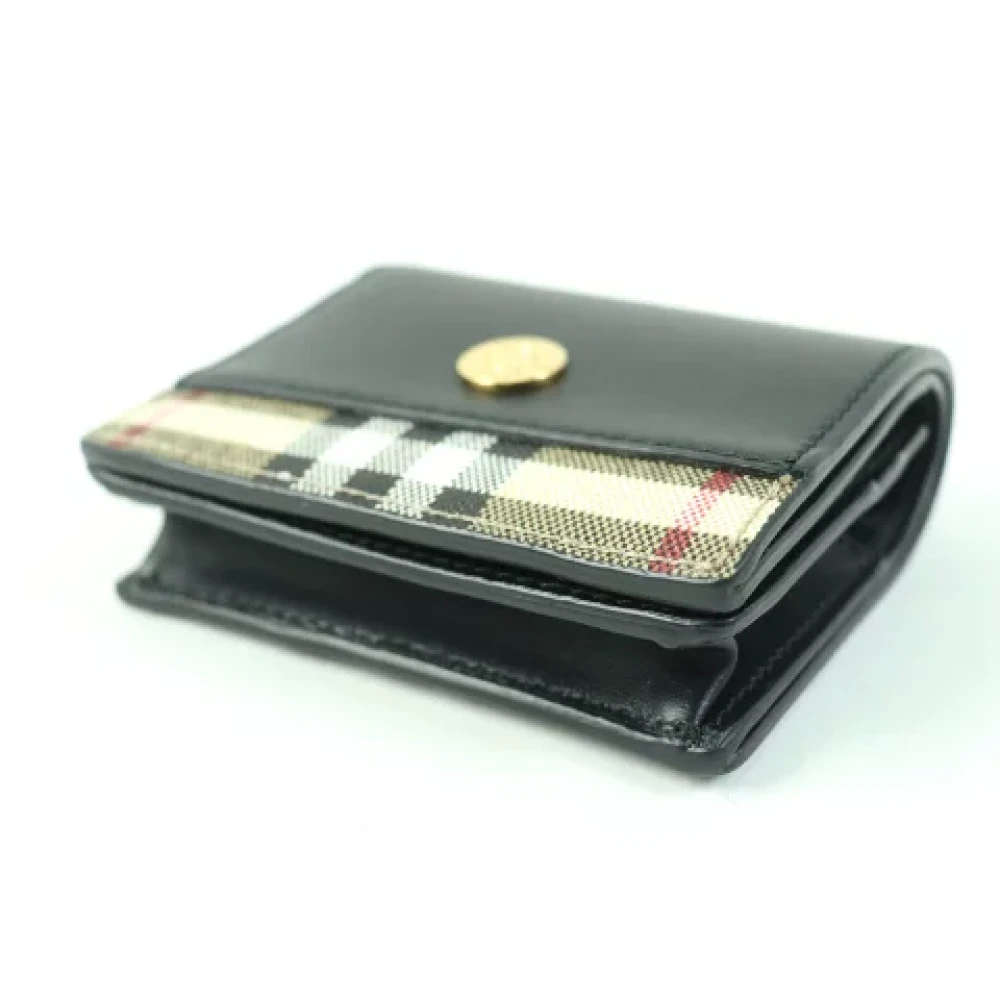 Burberry Vintage Pre-owned Leather wallets Black Dames